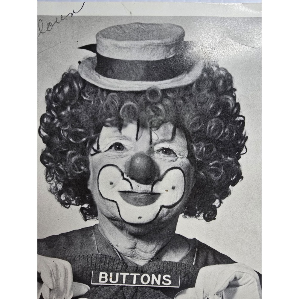 Buttons The CLOWN B&W Photo,  Signed. Originally Hung In The DAYTONA MAGIC‎ SHOP - Picture 2 of 8